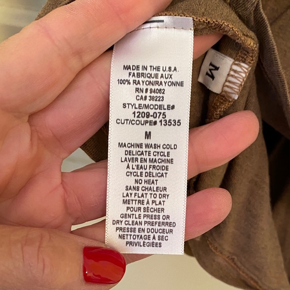 Language Navy and Tan Long Sleeve Top - Picture 5 of 5